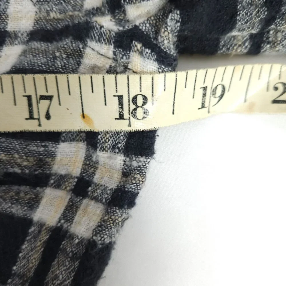 Free People Catch Up With Me‎ Plaid Flannel Shirt Small Cotton